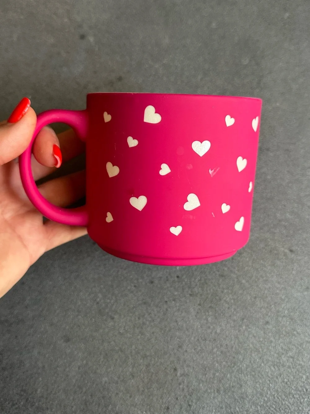 Hot Pink Heart Pattern Mug